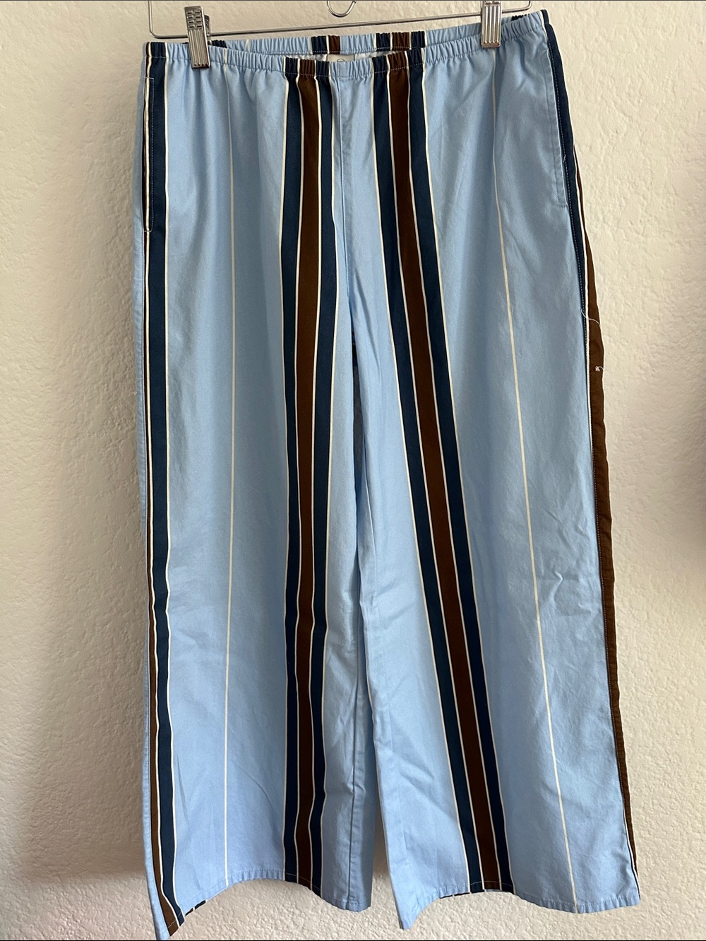 CADET Everyday Poplin Pant - Light Blue Stripe